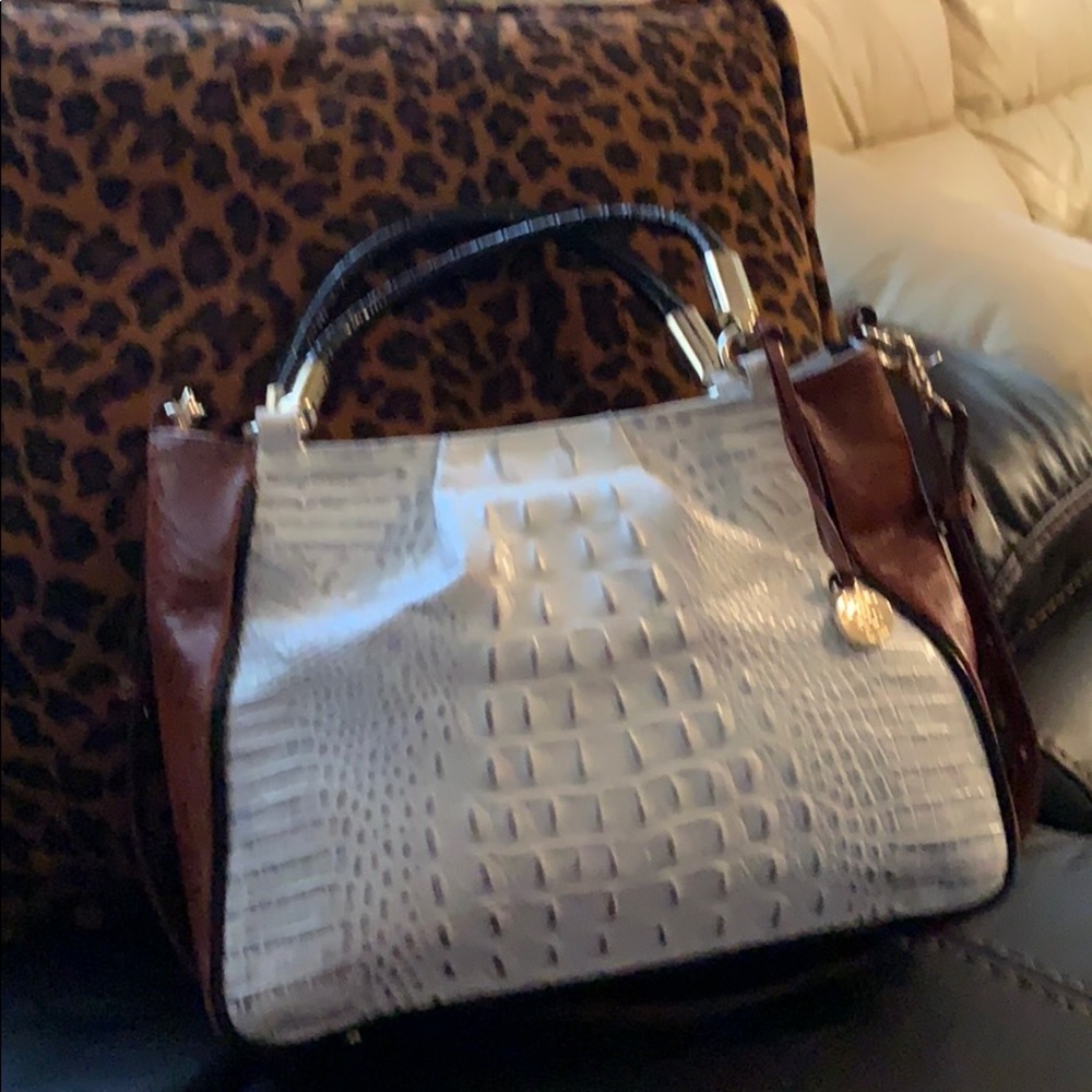 Beautiful brown black and white bag